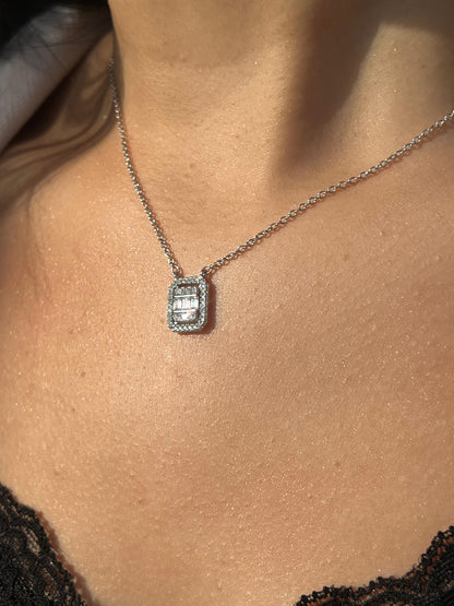 Luka Cubic Zirconia Necklace in Sterling Silver 925s