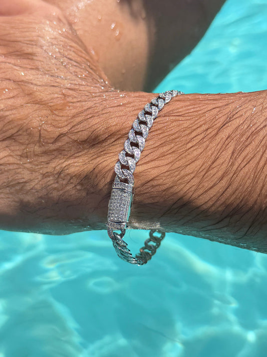Icey Grommet Bracelet Sterling Silver 925s-7.5mm