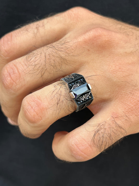 Midnight Ring -for Men's Sterling Silver 925s