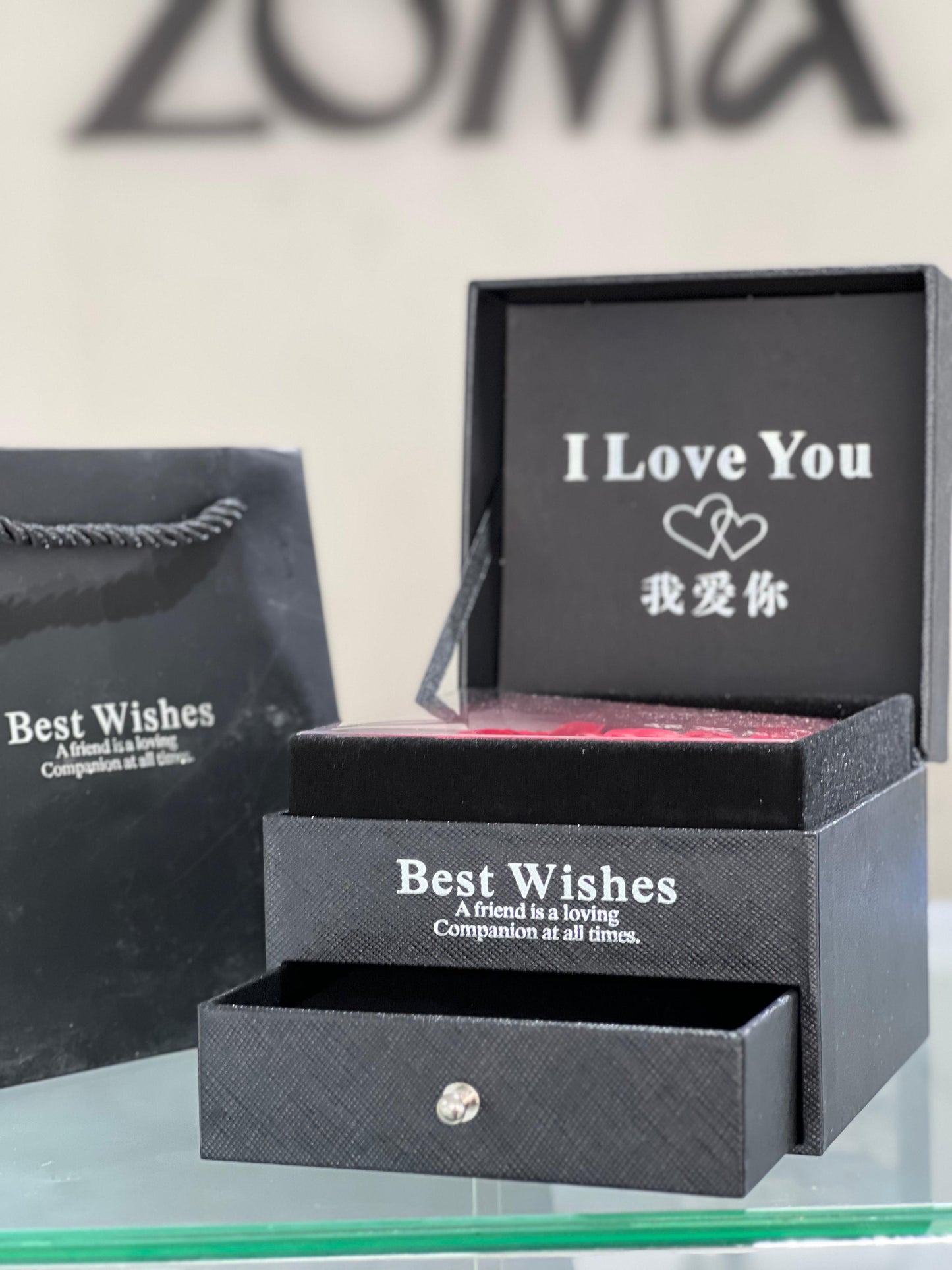 Black Flower Box Drawer ❤️‍🔥