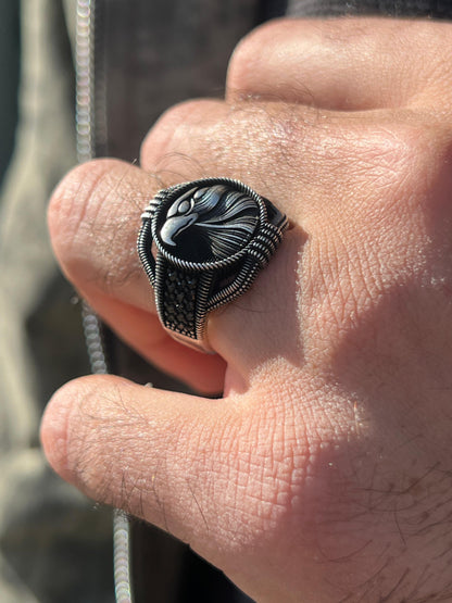 Oxized Eagle Ring -Sterling Silver 925s
