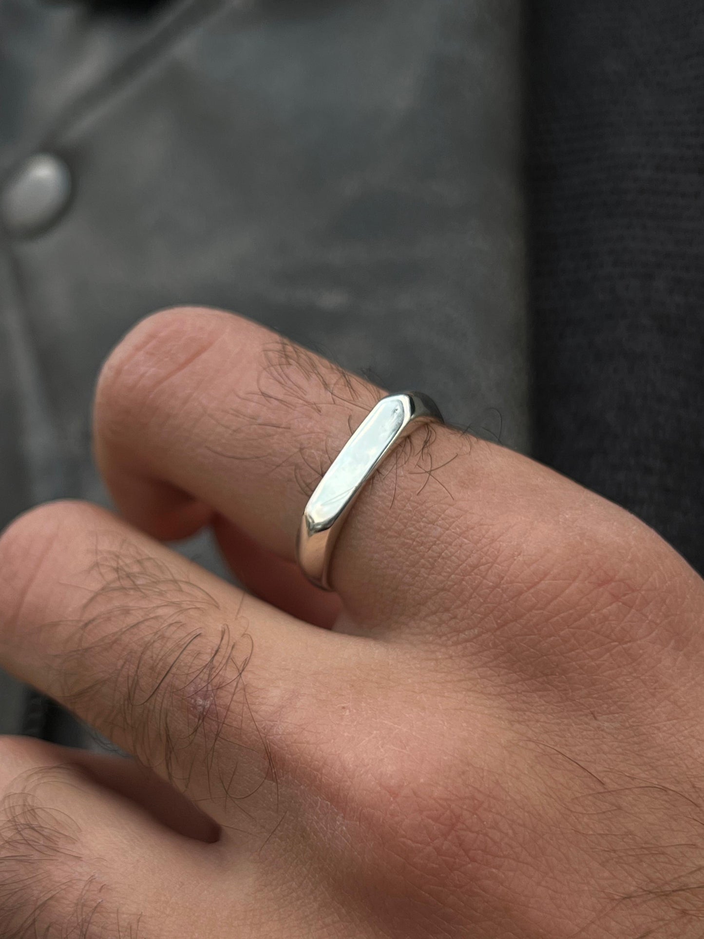 Blank Ring for Men in Sterling Silver 925s