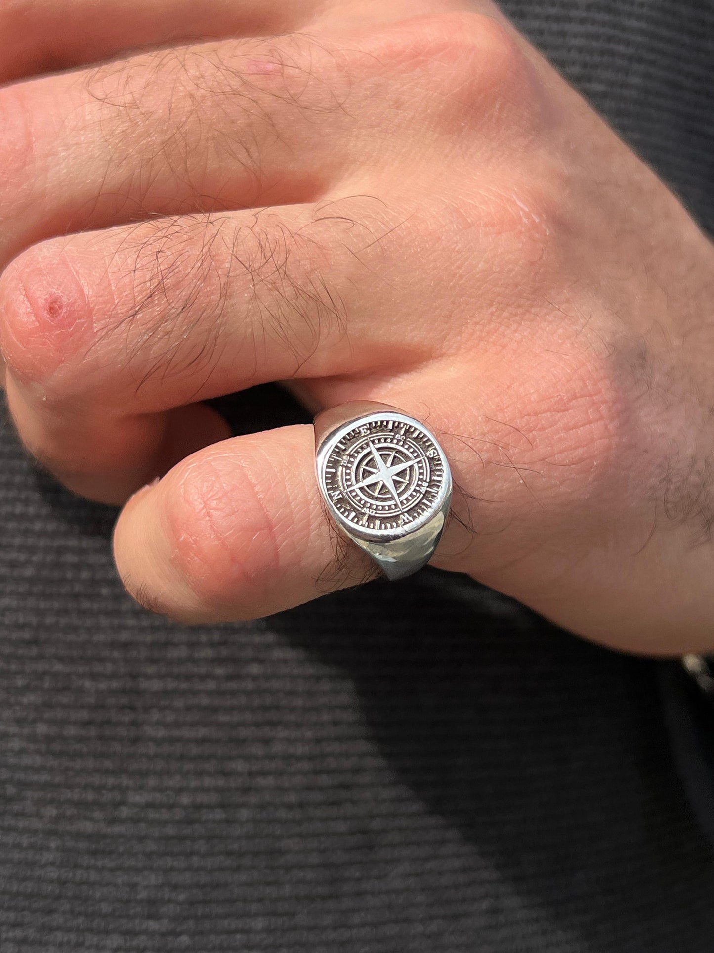 Sharp Compass Ring -for Men's Sterling Silver 925s