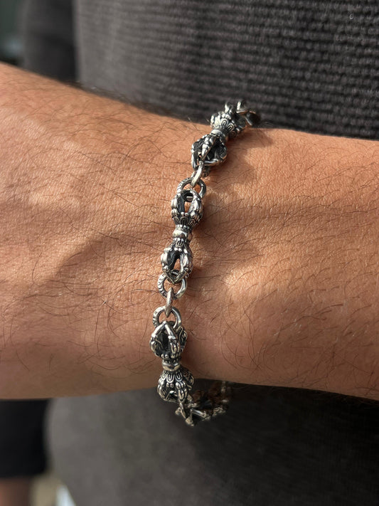 Monarch Bracelet Sterling Silver 925s-(20cm)