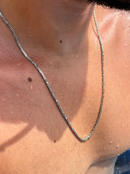 King Necklace Sterling Silver 925s-63cm