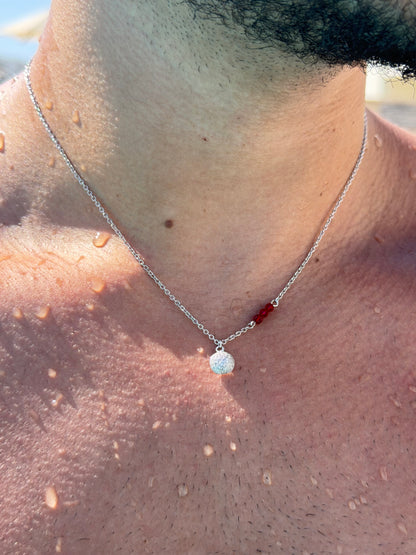 Bead Touch Necklace in Sterling Silver 925s