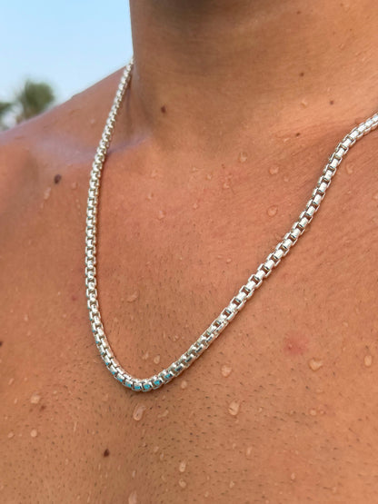 One OF One ⚡️Italian Grind Necklace Sterling Silver 925s (60cm-4.5mm)