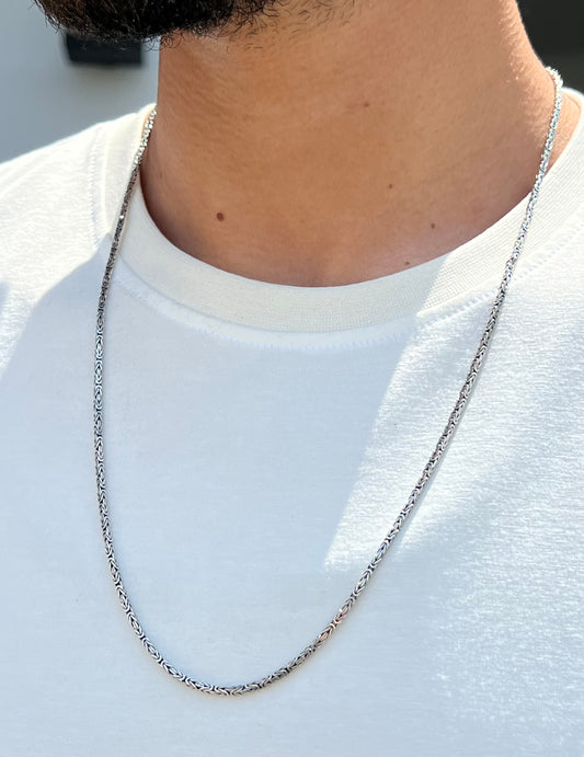 King Necklace For Men Sterling Silver - 925