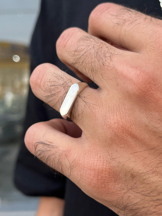 Blank Ring for Men in Sterling Silver 925s