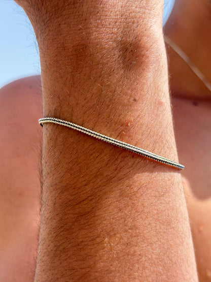 Flow Bracelet Sterling Silver 925s-19cm