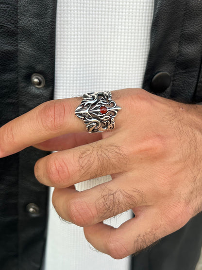 Demon’s Flame  Ring -Sterling Silver 925s