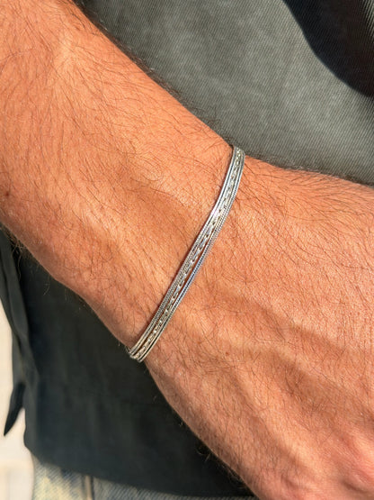 Triple Bracelet for Men's Sterling Silver 925s -4mm-
