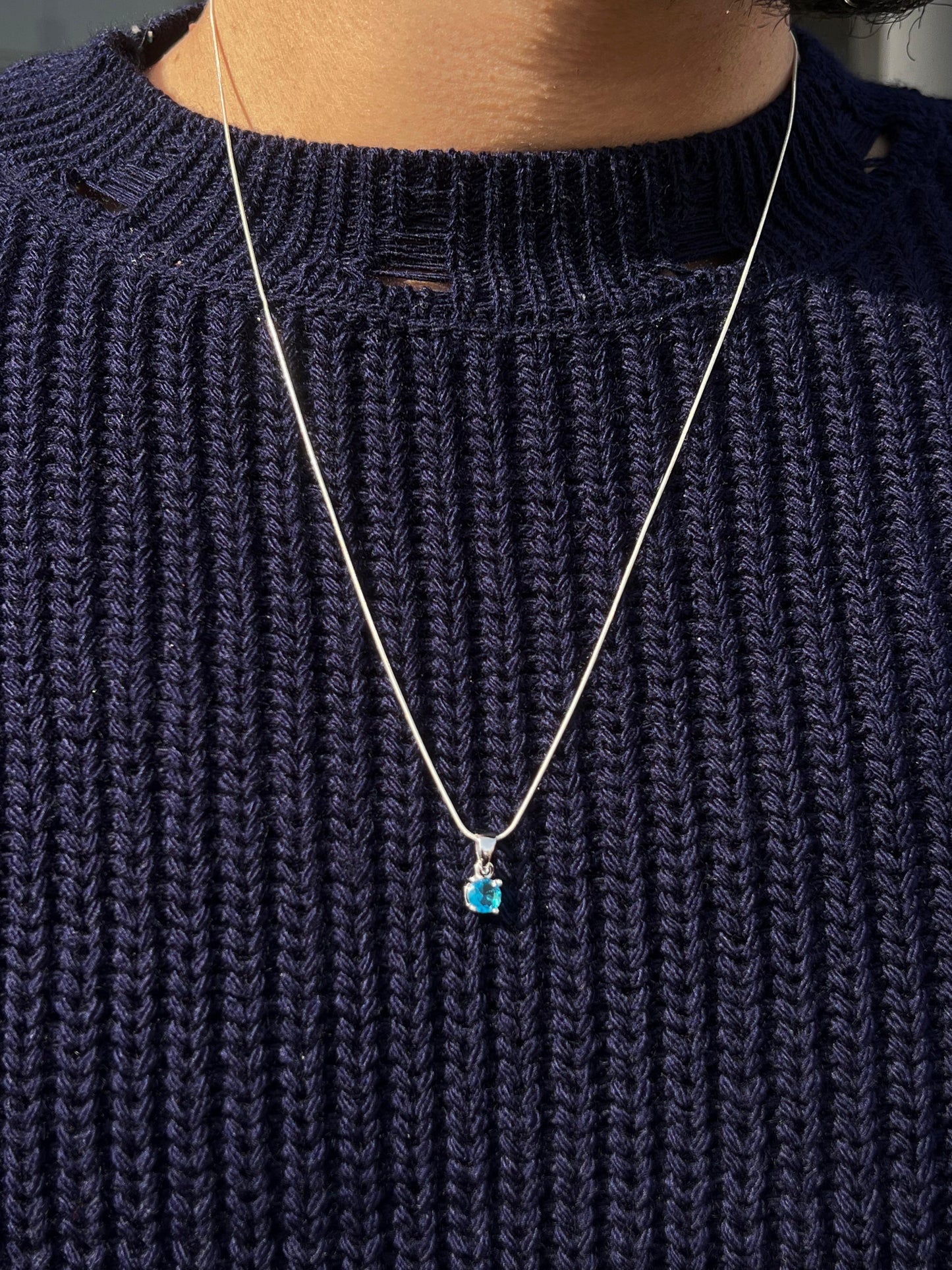 Zirconia Necklace Sterling Silver 925s