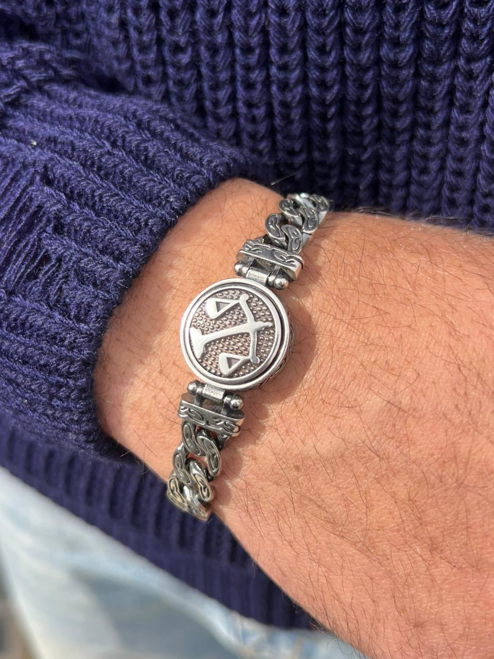 Judge’s Rotating Bracelet S925 Sterling Silver 21.5cm