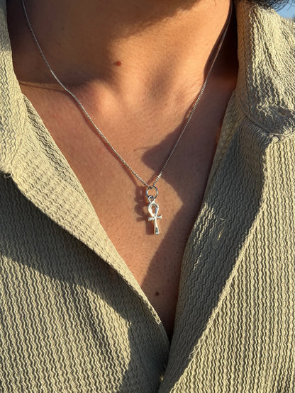 Premium- Ankh Necklace in Sterling Silver 925s- Protective coated plating