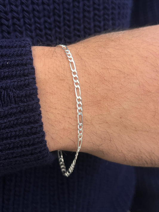 Coconut Grommet-S925 Sterling Silver Bracelet for men-20cm