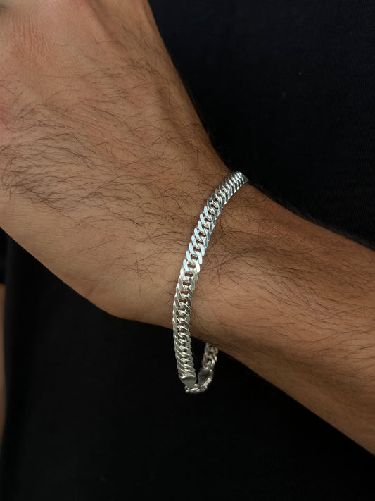 Cut Grommet bracelet-Sterling Silver 925s (21cm-6mm)