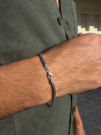 Thick Costie Bracelet for Men's Sterling Silver 925s -2.5mm-