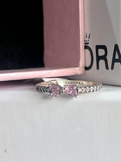 Women's Sparkling Pink Bow Ring