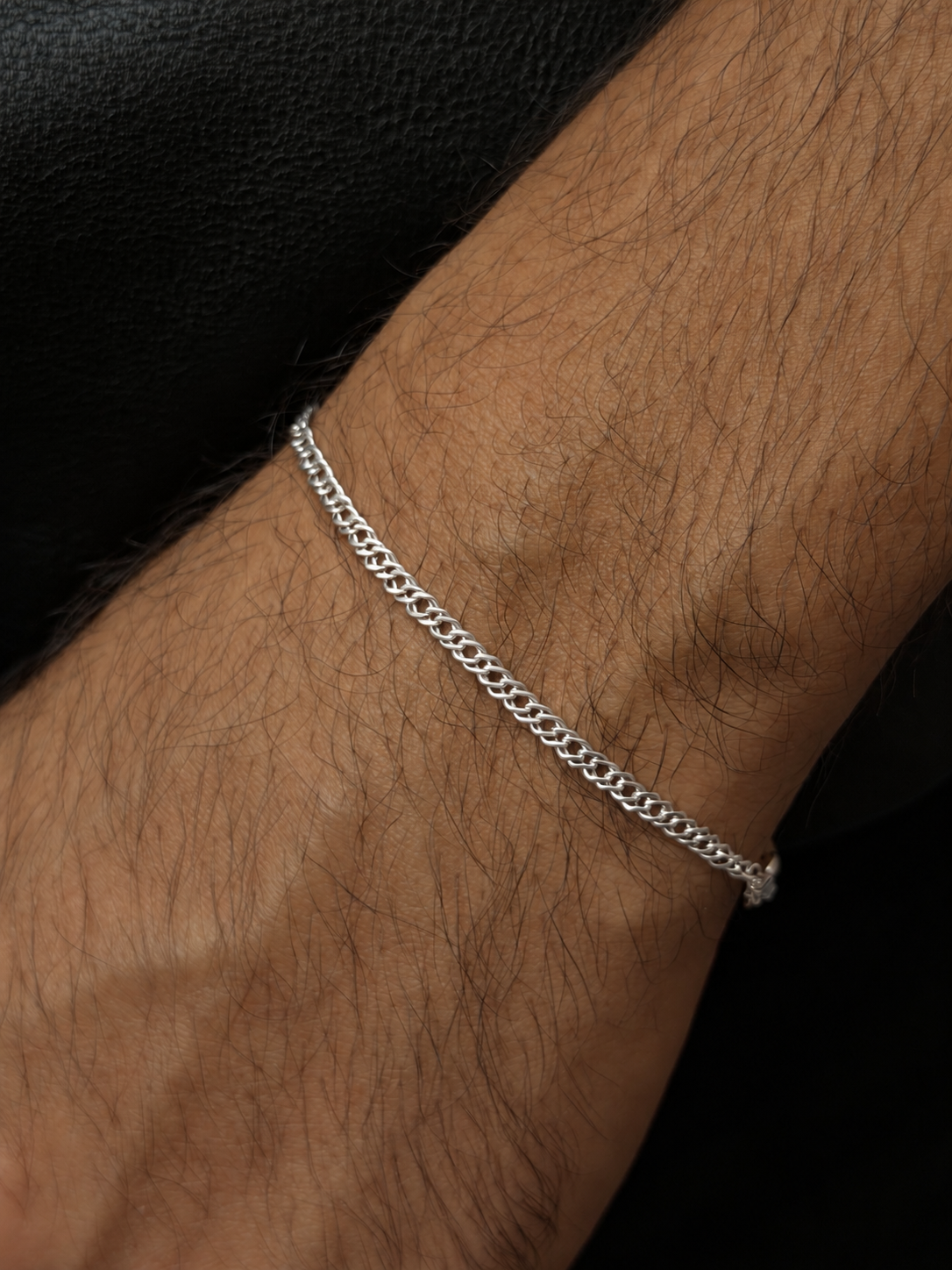 Double Twisted Grommet Bracelet for Men's Sterling Silver 925s -3mm-