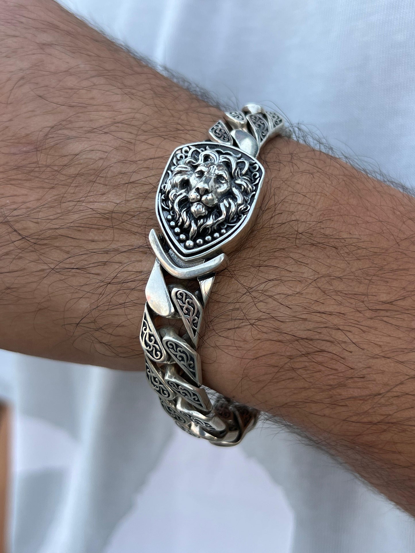 Lion Beast Bracelet for Men's Sterling Silver 925s