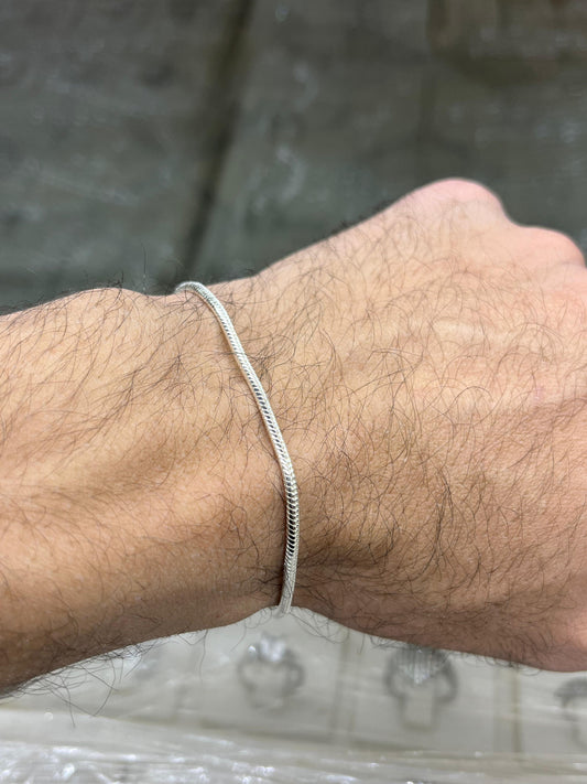 Bold Rattail-S925 Sterling Silver Bracelet for men