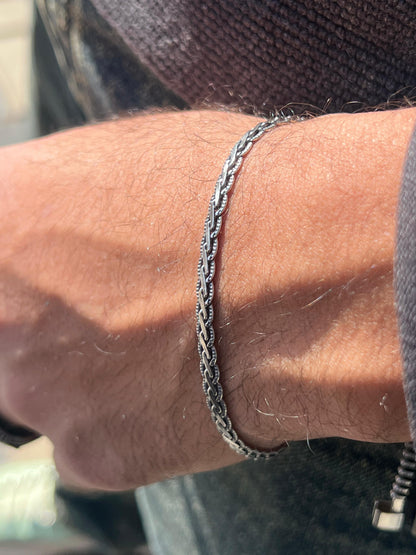 Franko Link Chain S925 Sterling Silver Bracelet (20cm-5mm)