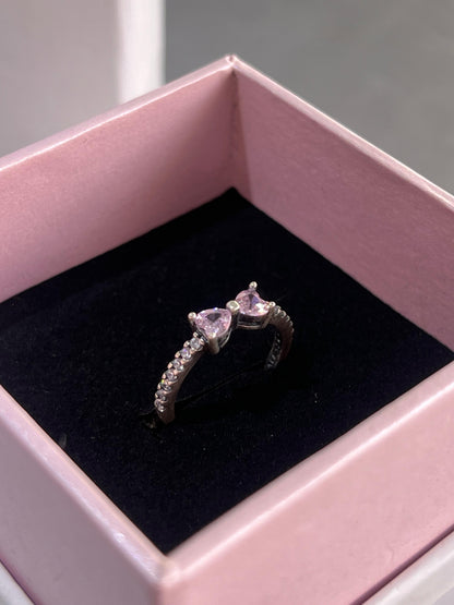 Women's Sparkling Pink Bow Ring