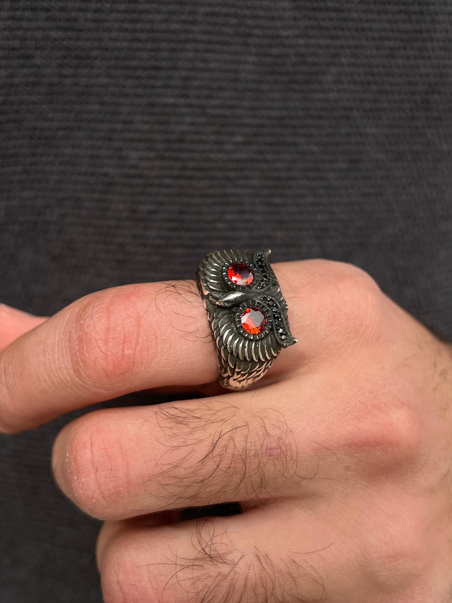 Owl Ring -for Men's Sterling Silver 925s