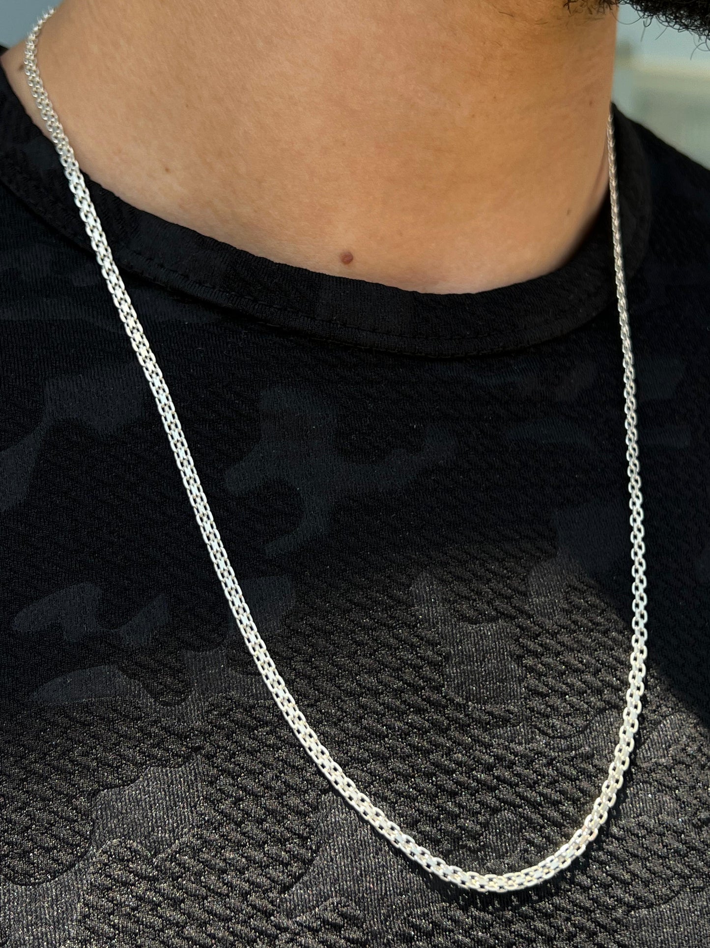 Single Bismark Necklace for Men's Sterling Silver 925s