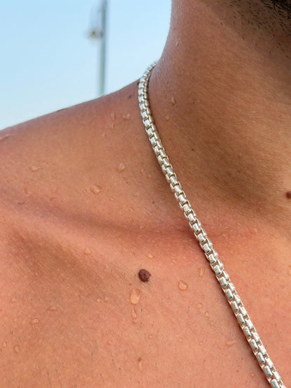 One OF One ⚡️Italian Grind Necklace Sterling Silver 925s (60cm-4.5mm)