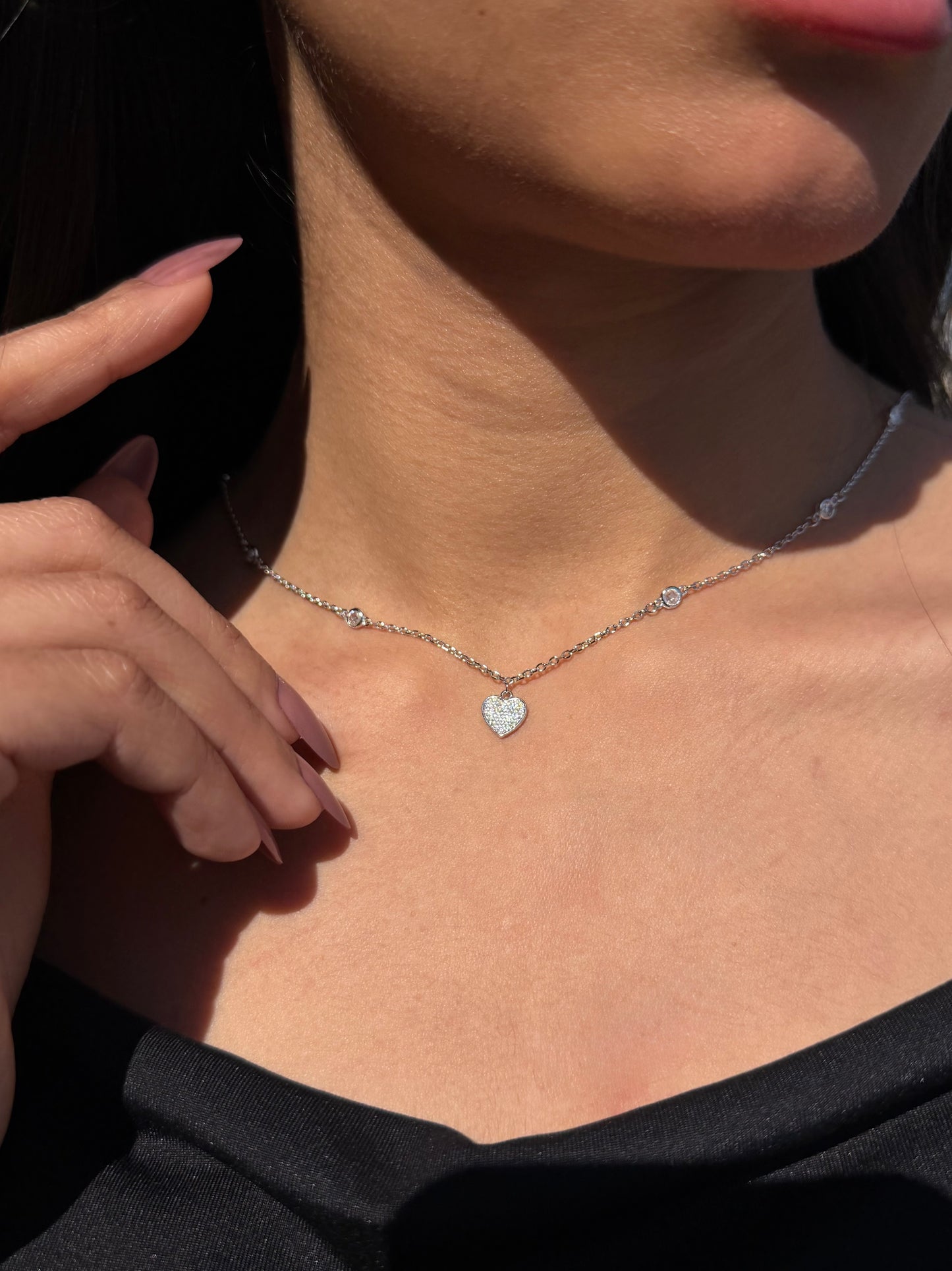 Heart-Charms Chain in Sterling Silver 925s