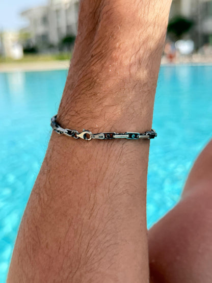 Shadow Link Bracelet Sterling Silver 925s(20cm-3.5mm)