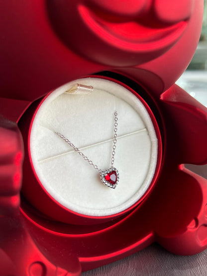 Red Cute Teddy Bear Valentine’s Box -Natural Rose🧸