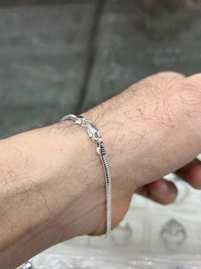 Bold Rattail-S925 Sterling Silver Bracelet for men