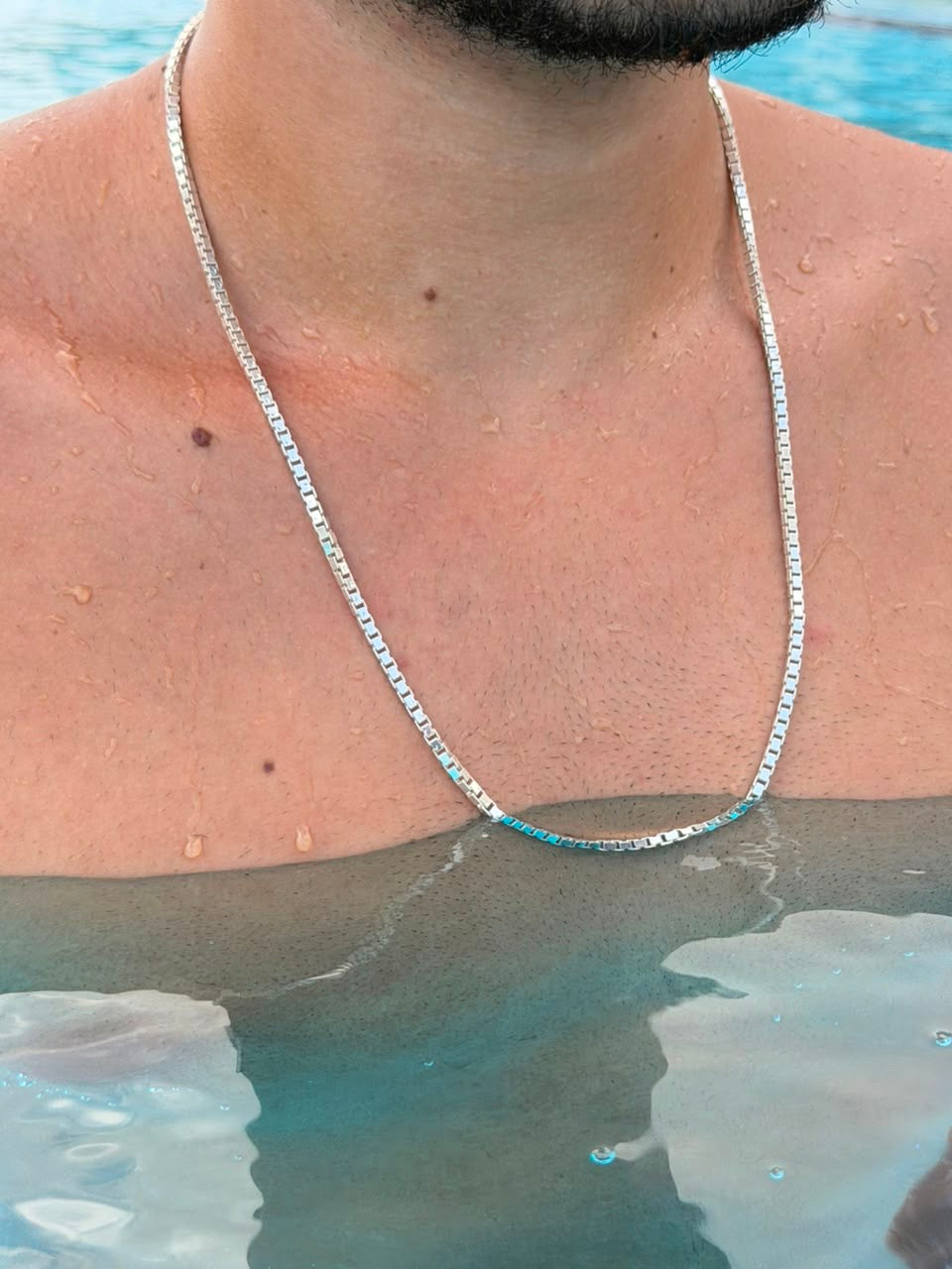 Italian BOX Necklace Sterling Silver 925s (64cm-3mm)