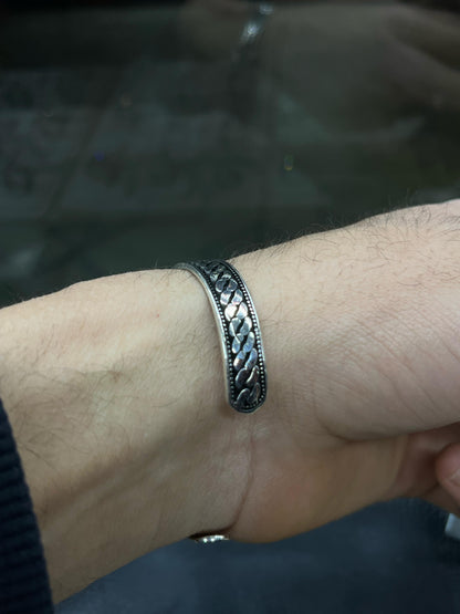 King crown Cuff S925 Sterling Silver for men