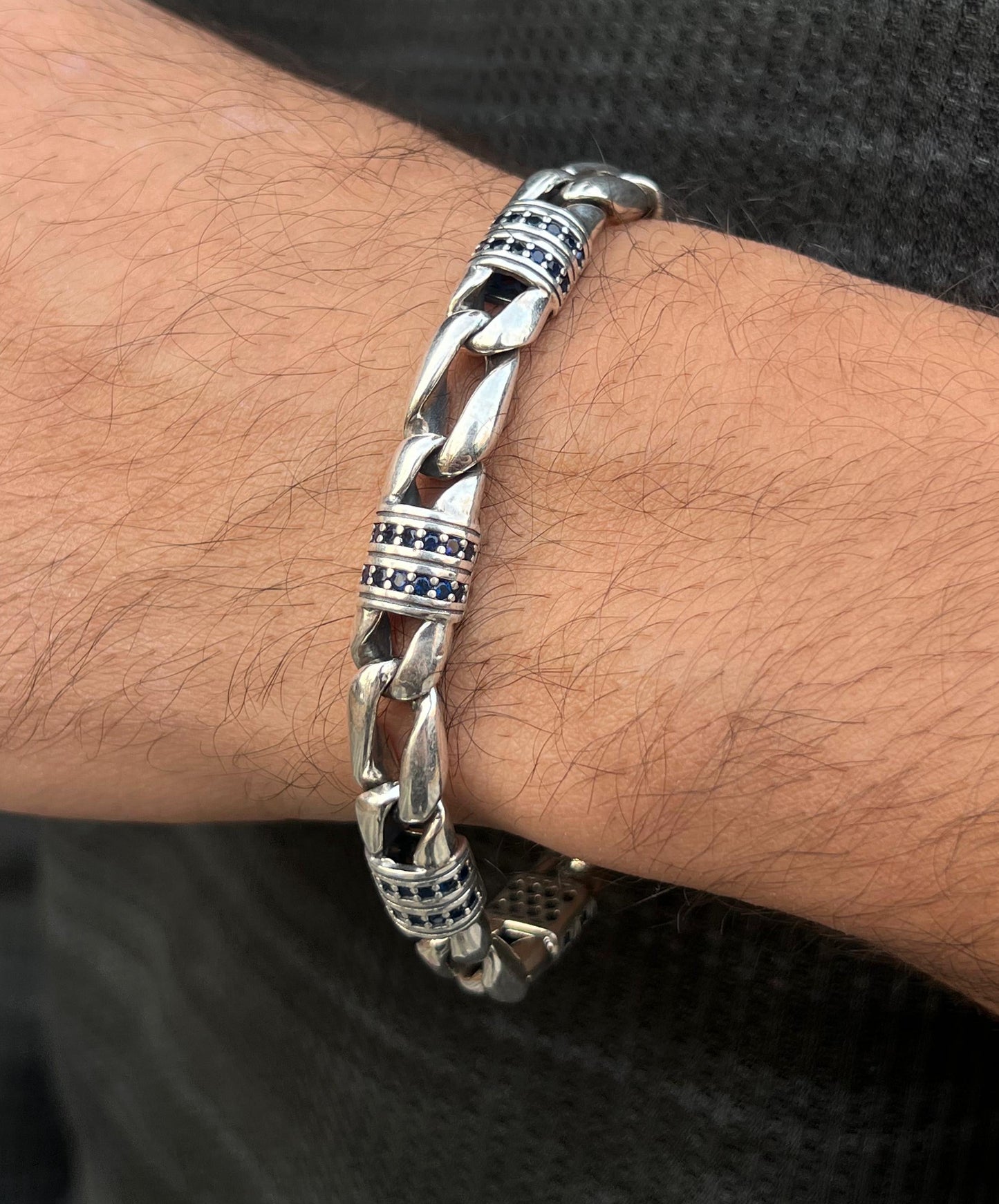 DEADWEIGHT Bracelet in Sterling Silver 925s-(20cm-9mm)