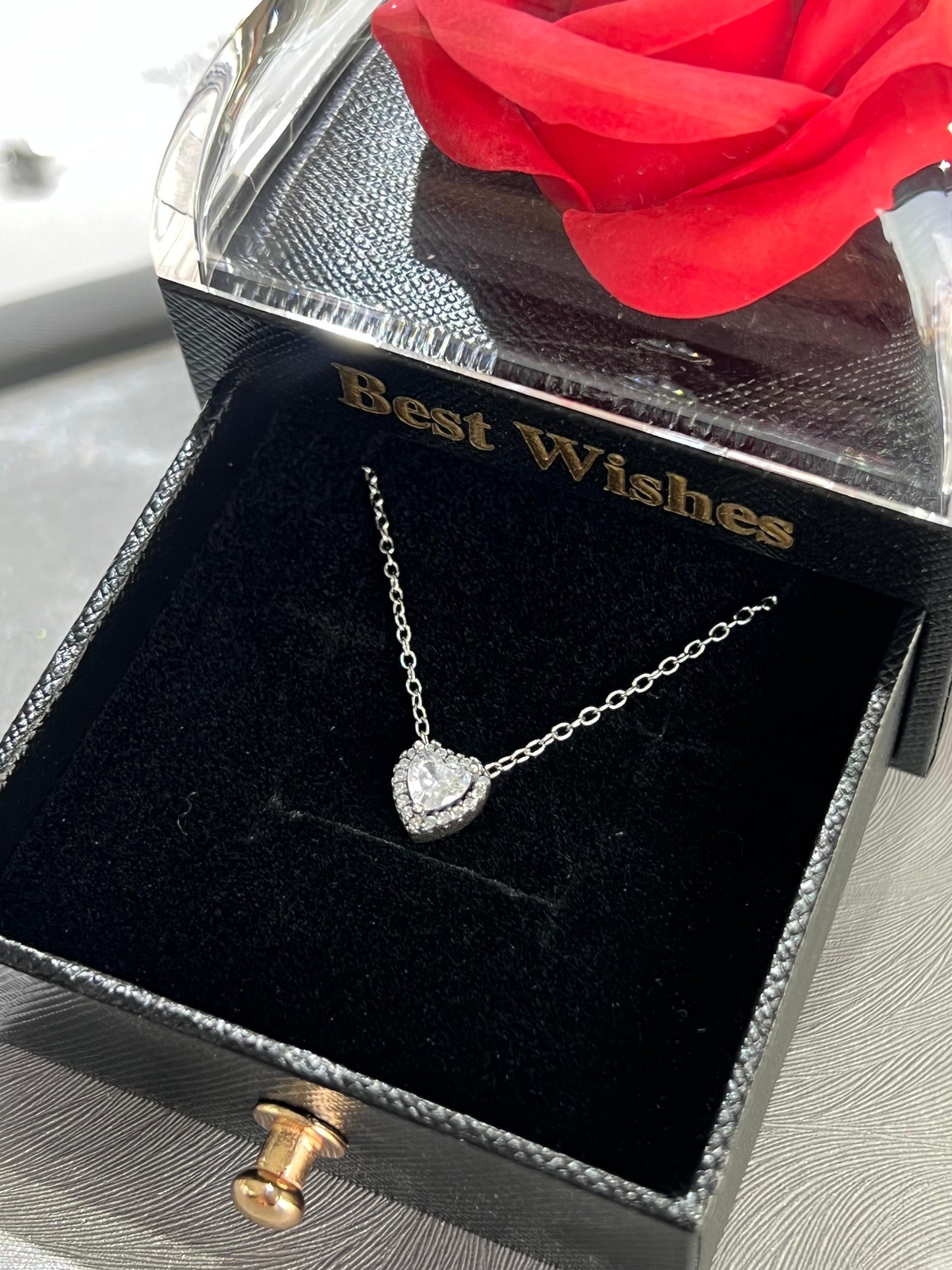 Small Black one Flower Valentine’s Box Drawer ❤️‍🔥