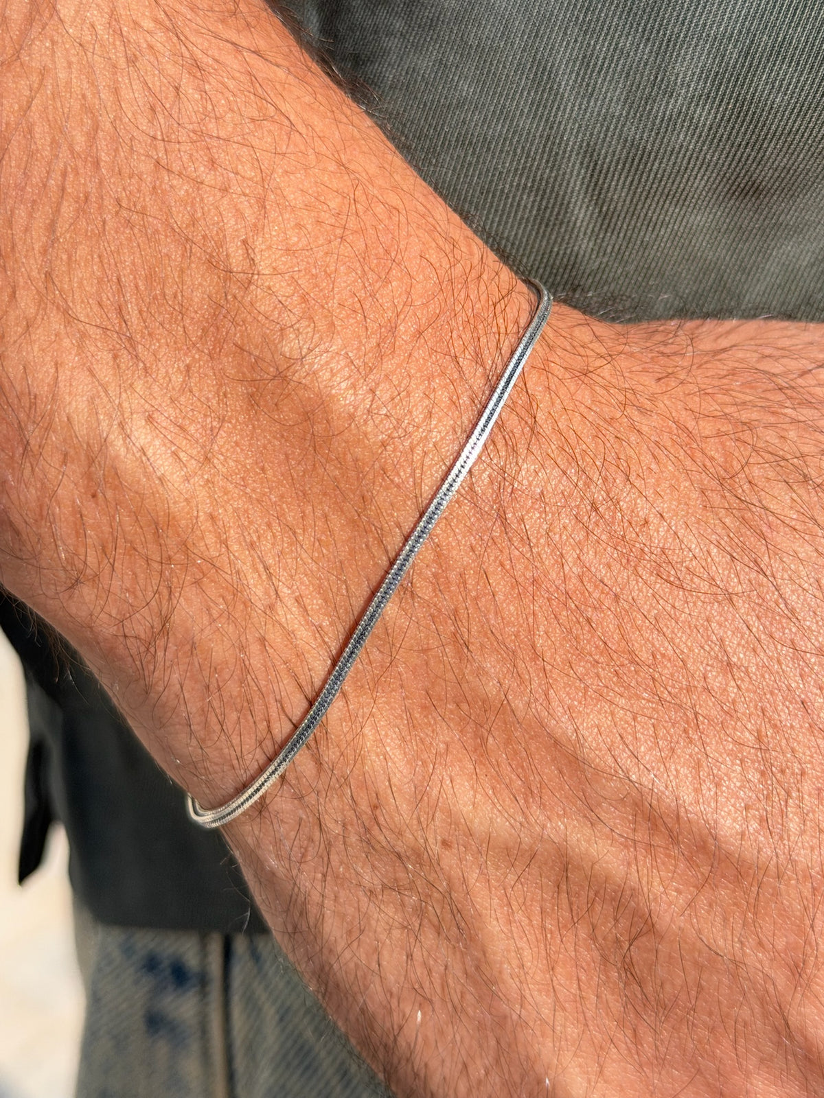 Sleek Costie Bracelet for Men's Sterling Silver 925s -1.5mm-