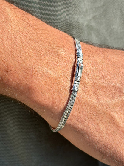 Triple Bracelet for Men's Sterling Silver 925s -4mm-
