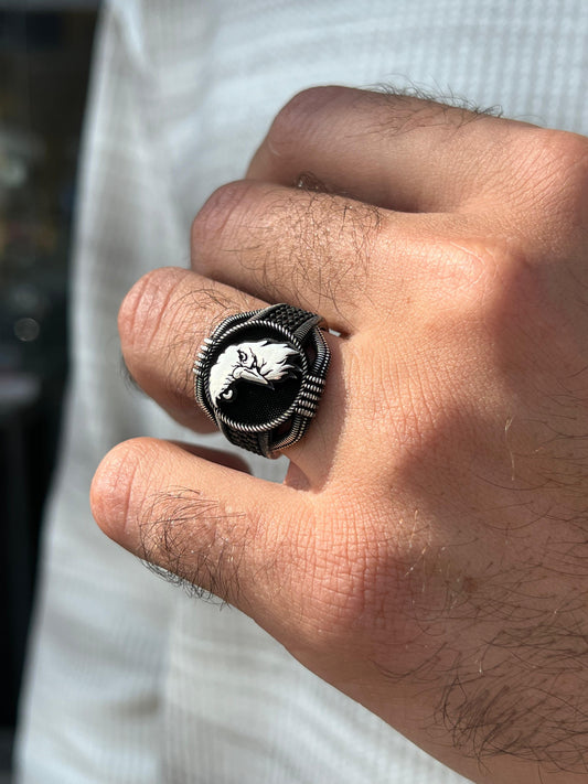 Dark Eagle Ring -Sterling Silver 925s