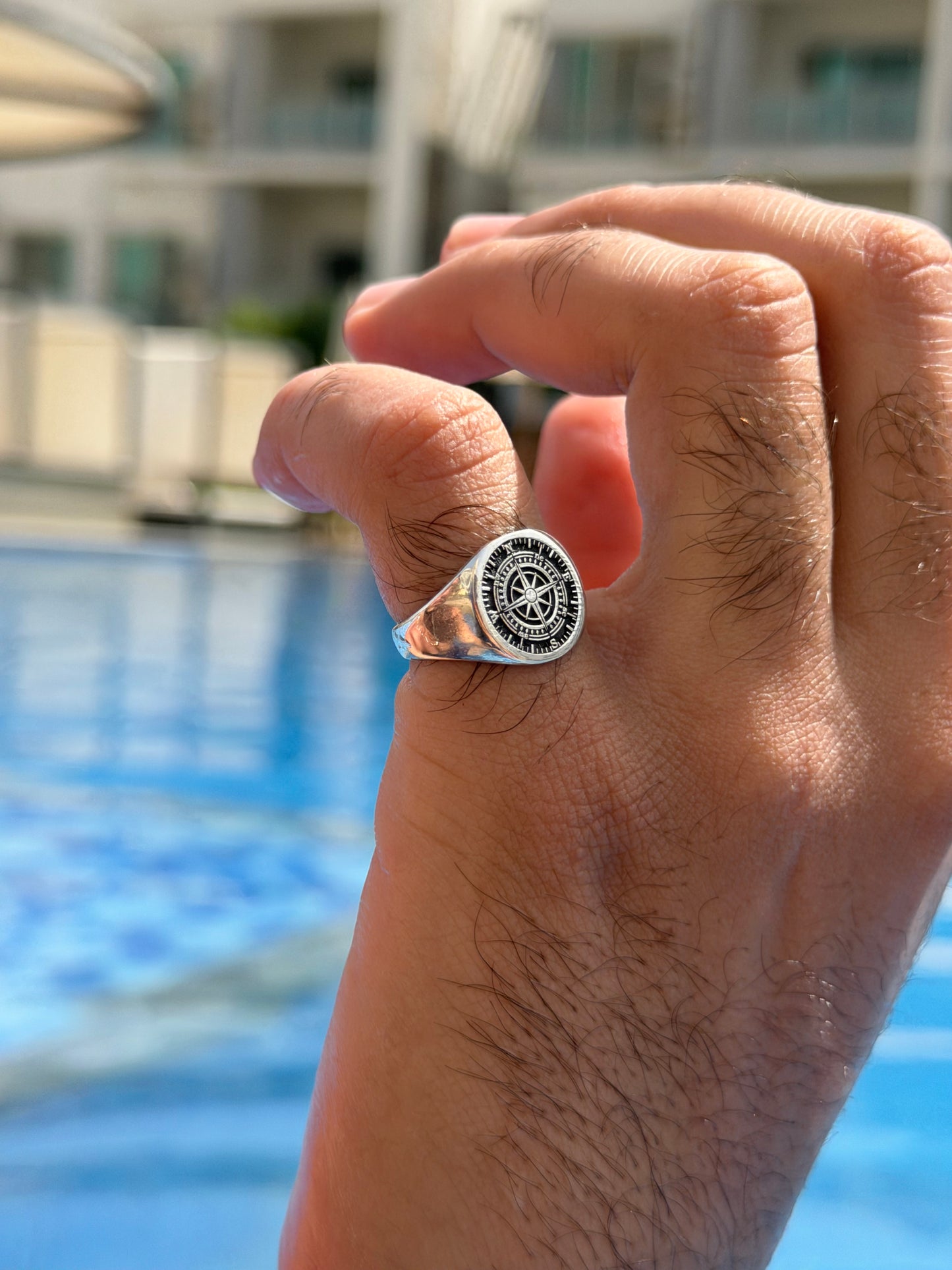 Sharp Compass Ring -for Men's Sterling Silver 925s