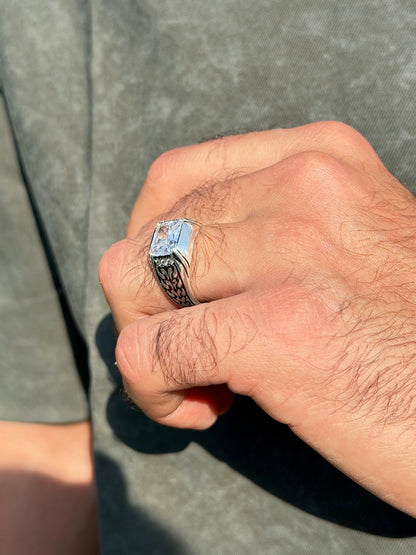Prism Crown Ring in Sterling Silver 925s