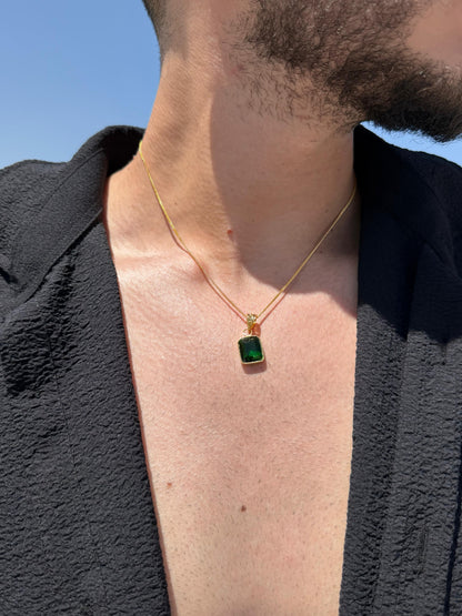 Emera Necklace in Sterling Silver 925s-Fine Gold Plated