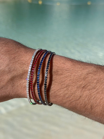 2.7mm Elastic Tennis Bracelet in Sterling Silver925s
