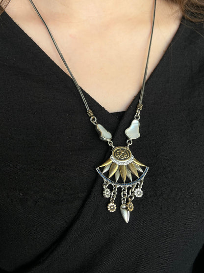 Arabic Necklace (أنت عمري) T Lock - pure Silver -34cm