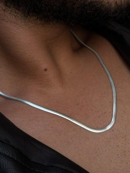 Snake Flow Necklaces for Men's Sterling Silver 925s -3.5mm-