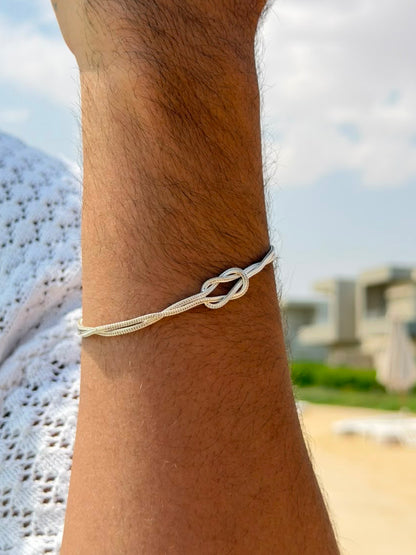 Knotted SnakeBracelet Sterling Silver 925s