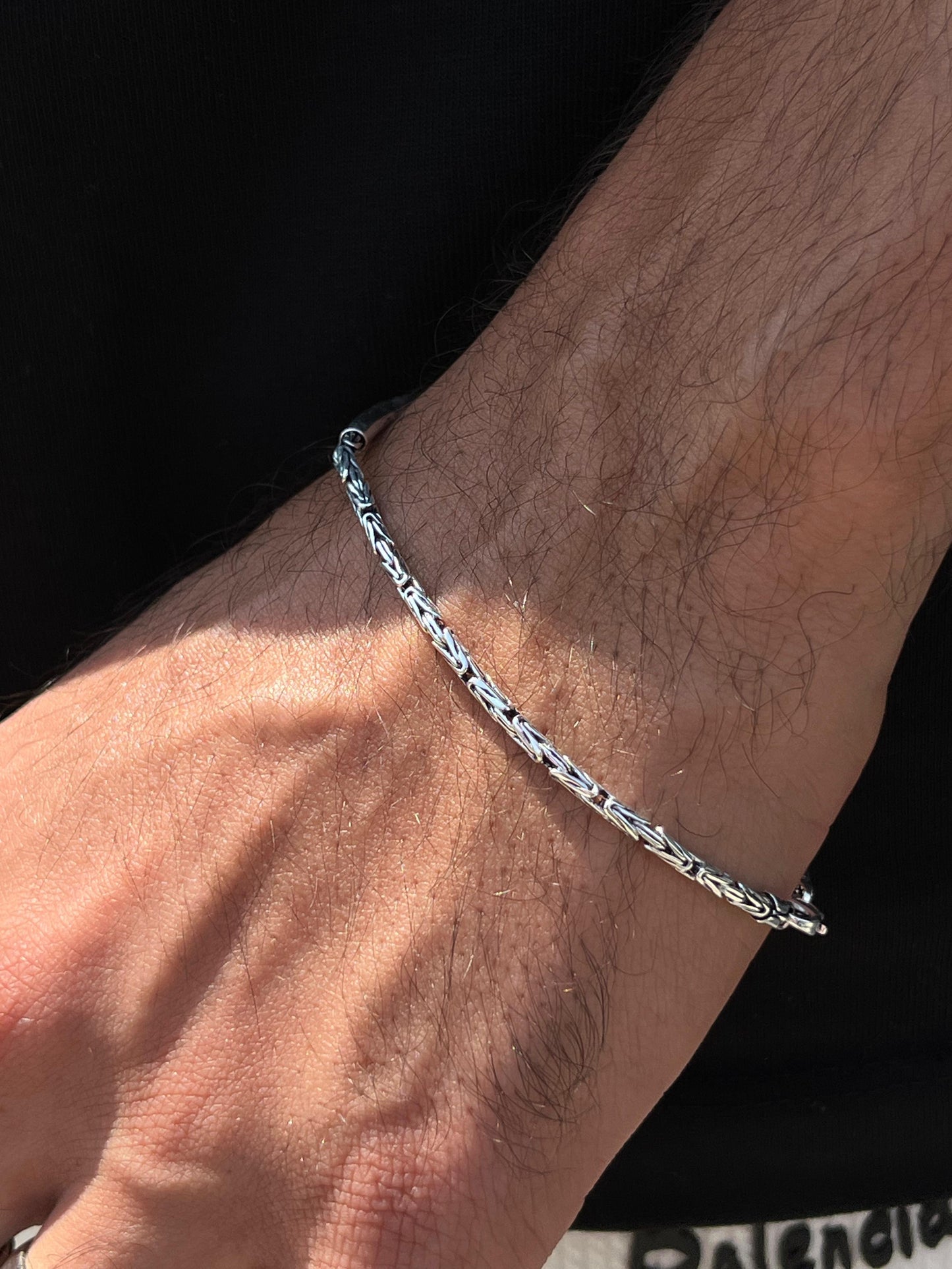 Blank King Bracelet for Men's Sterling Silver 925s-
